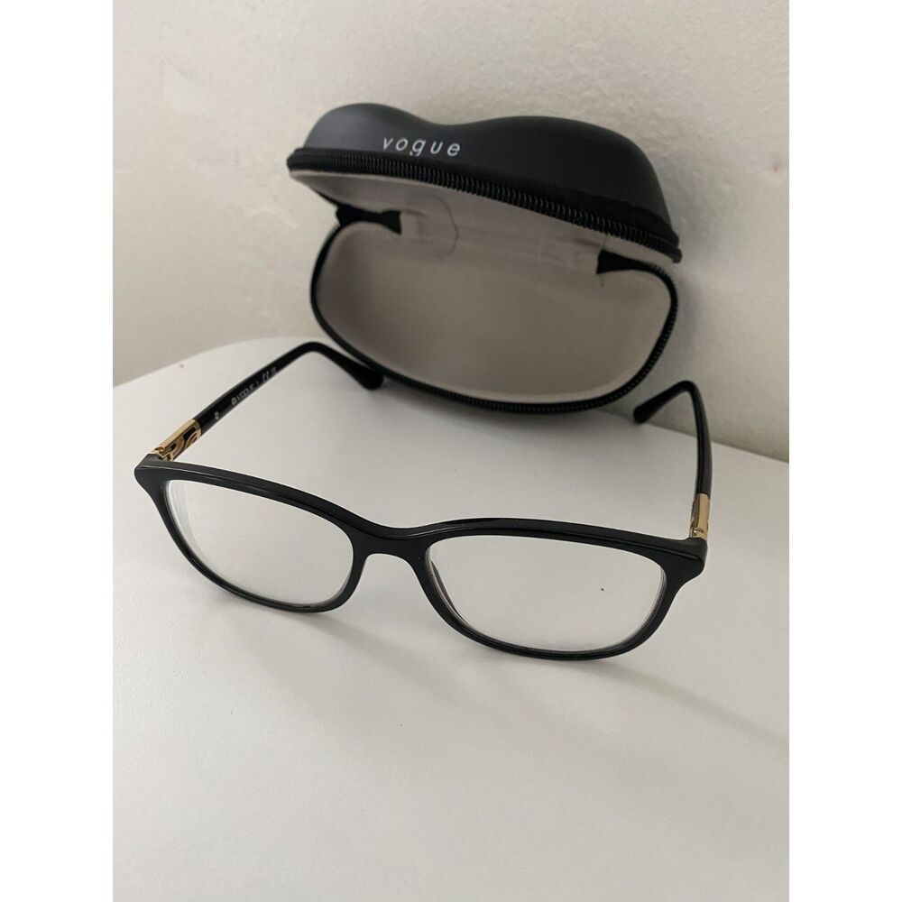 Vogue VO5163 Black Pillow Full Rim Designer Eyeglass Frames Women's Size 53